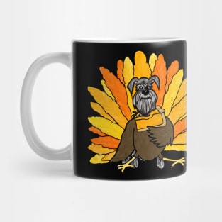 Schnauzer in a Turkey Costume Mug